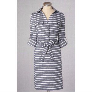 Boden Chambray Striped Linen Dress